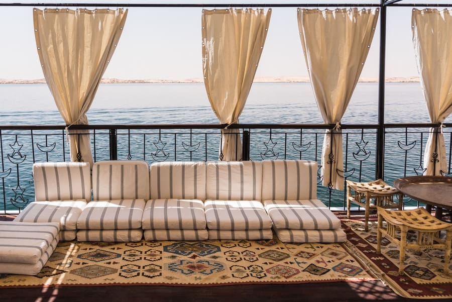 Sur le pont principal de la Flâneuse du Nil